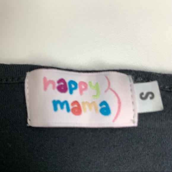 happy mama maternity charcoal t-shirt dress small - Picture 2 of 5